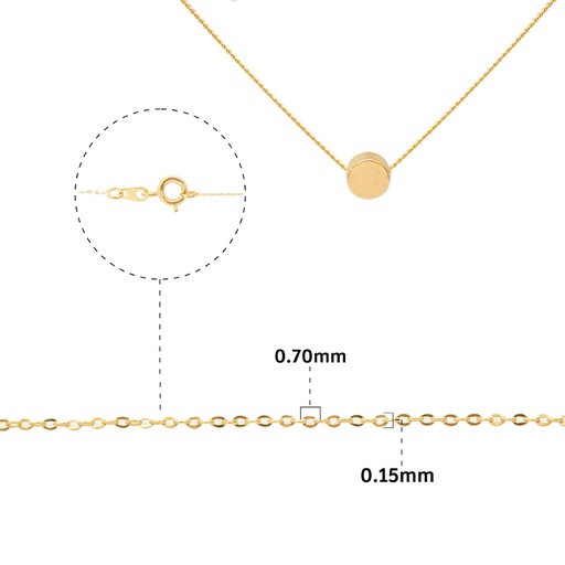 [25852] Cadena dije circulo 2015SF/0.70x1x0.15mm/42cm/Golfi x und