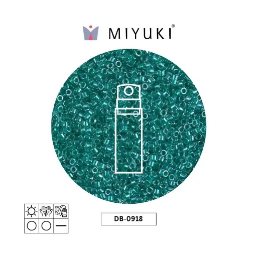 [29667] Miyuki delica 11/0 DB0918 sparkling dark aqua green lined crystal x 10g