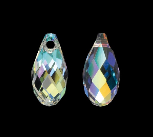 [17940] 6010 swarovski briolette  crystal AB 11x5.5mm x und