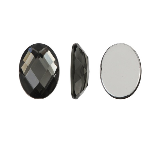 [12805] Acrilico K1029 oval plano 10x14 smoky quartz 27 x und