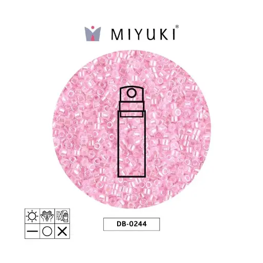 [23094] Miyuki delica 11/0 DB0244 lined light pink x 10g