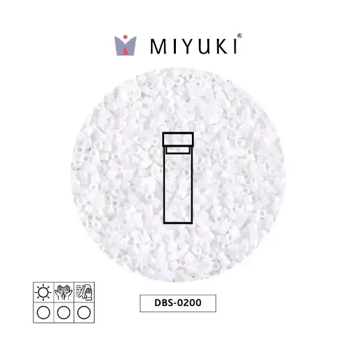 [00669] Miyuki delica 15/0 DBS0200 opaque chalk white x 2G