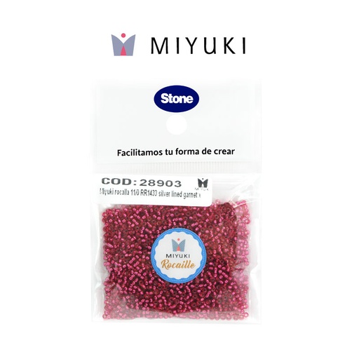 [28903] Mostacilla Miyuki rocalla 11/0 RR1433 silver lined garnet x 25g