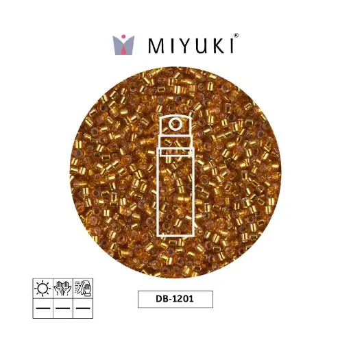 [30375] Miyuki delica 11/0 DB1201 silver ld marigold x 10g