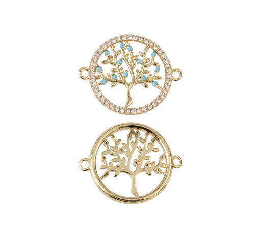 [22347] Link micropave arbol de la vida 20x24mm/Golfi x und