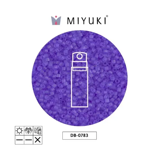 [32681] Miyuki delica 11/0 DB0783 frosted transparent purple x 10g