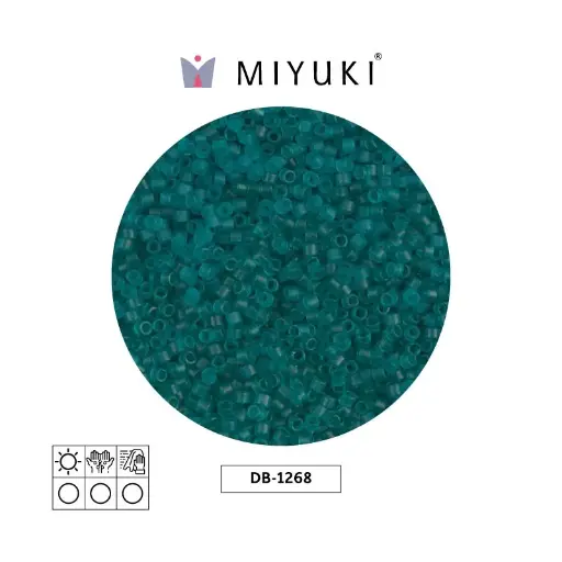 [31129] Miyuki delica 11/0 DB1268 matte transparent caribbean teal olive x 10g