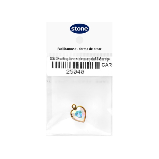 [25040] 4884DE setting dije cristal con argolla 8.8x8mm/golfi corazon x und