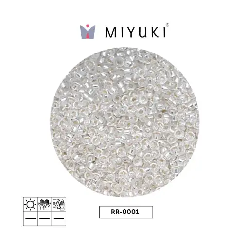 [20479] Mostacilla Miyuki rocalla 8/0 RR0001 silver lined crystal x 250g