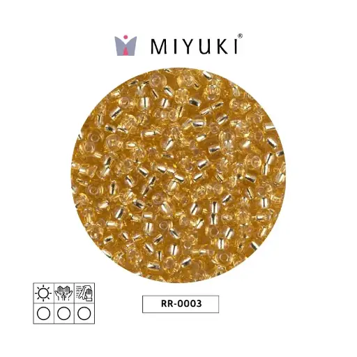 [25832] Mostacilla Miyuki rocalla 8/0 RR0003 silver lined gold x 250g