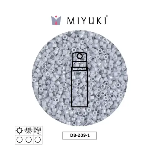 [32694] Miyuki delica 11/0 DB0209-1 opaque light grey luster x 10g