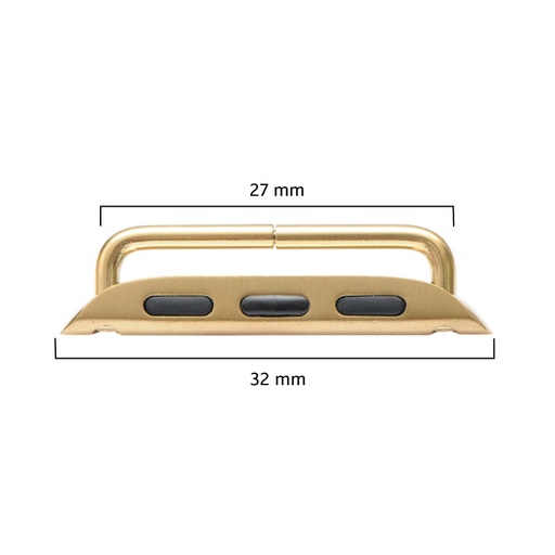 [16106] Conector pulso acero iwatch SE dorado 32mm-27mm x 2 unds