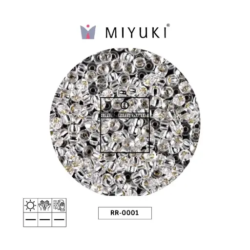 [12398] Mostacilla Miyuki rocalla 8/0 RR0001 silver lined crystal x 25g