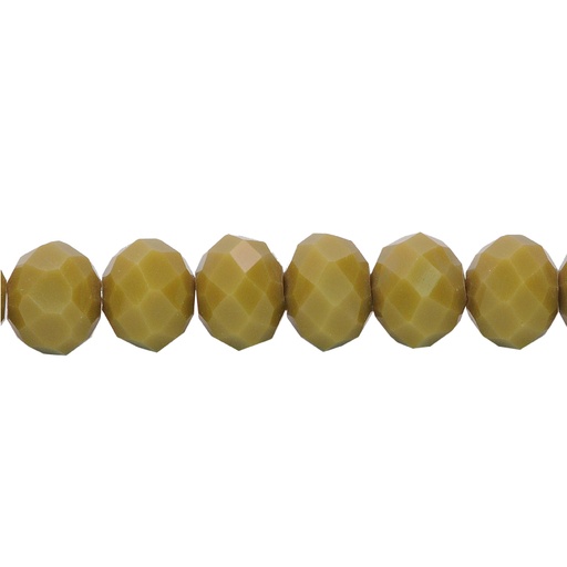 [12268] Murano rondela facetada 8mm khaki mat 66-1 x 72und