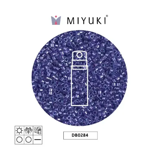 [27396] Miyuki delica 11/0 DB0284 sparkling purple lined aqua luster x 10g