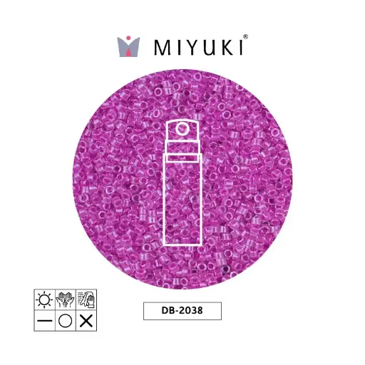 [32191] Miyuki delica 11/0 DB2038 neon plum crazy x 10g