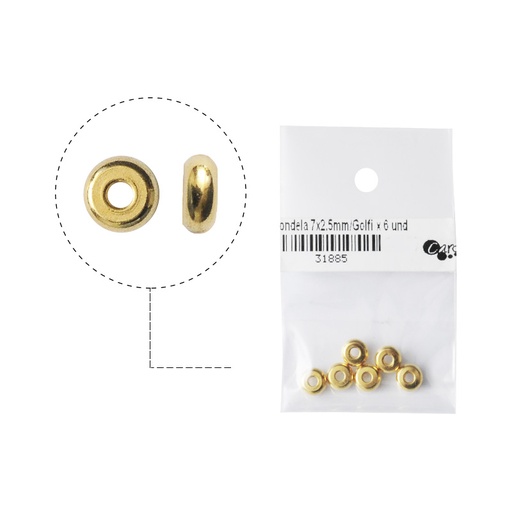 [31885] Rondela 7x2.5mm/Golfi x 6 und