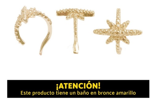 [21046] Ear cuff estrella bronce x und