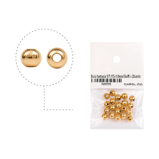 [30555] Bola golfi ST-1/5x1.6mm x 20unds