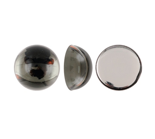 [12837] Acrilico K1008 redondo cabuchon 16mm smoky quartz 27 x und