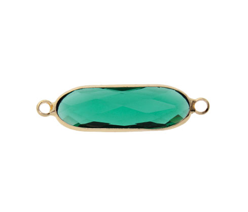 [23302] Link oval 9x27mm 2R emerald x und