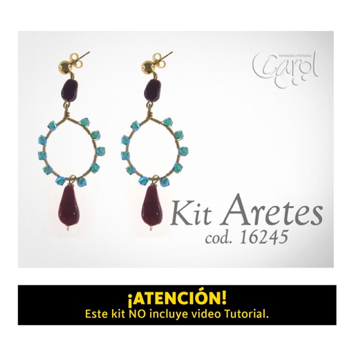 [16245] Kit aretes sw ig rojo