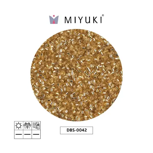 [05620] Miyuki delica 15/0 DBS0042 gold lined crystal x 50g