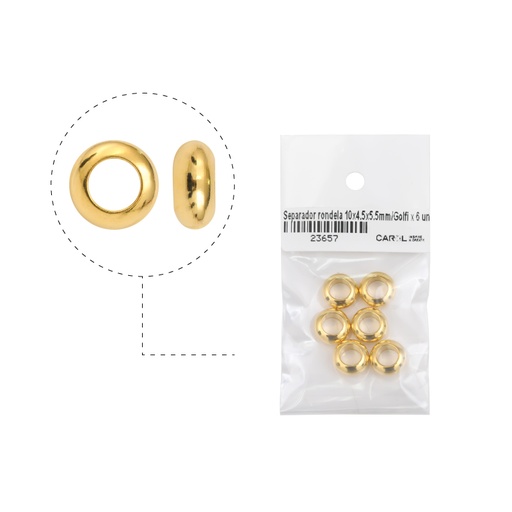 [23657] Separador rondela 10x4.5x5.5mm/Golfi x 6 unds