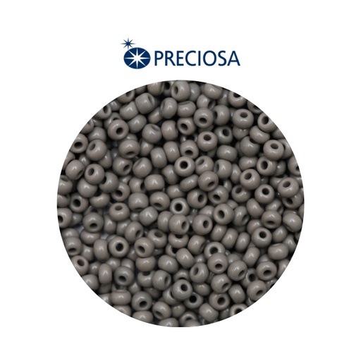 [26511] Mostacilla checa preciosa 8/0 3mm 43020 gris x 500g