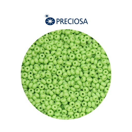 [12043] Mostacilla checa preciosa 2mm 53310 LP verde viche fuerte x 500g