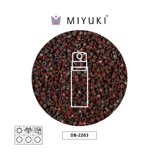 [25601] Miyuki delica 11/0 DB2263 opaque red picasso x 10g