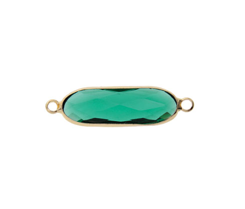 [19006] Link oval 7x21mm 2R emerald x und