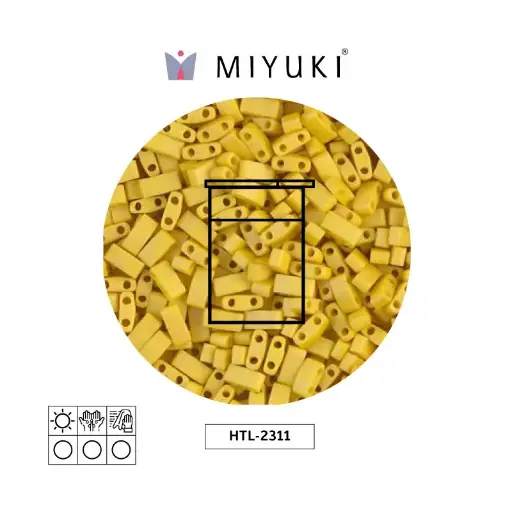 [31299] Miyuki half tila 5x2.3x1.9mm HTL2311 matte opaque canary x 10G