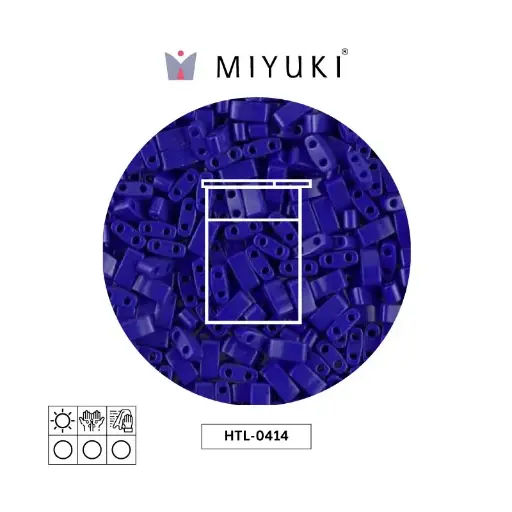 [11566] Miyuki half tila 5x2.3x1.9mm HTL0414 opaque cobalt x 10G