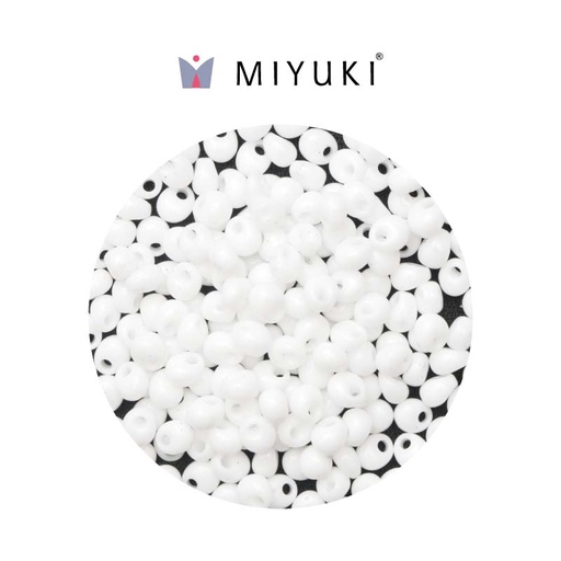 [29100] Miyuki magatama 4mm MA0402 white x 250g