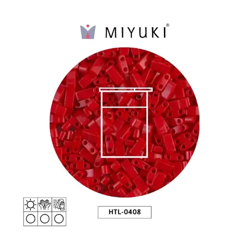 [20615] Miyuki half tila 5x2.3x1.9mm HTL0408 opaque red x 10G