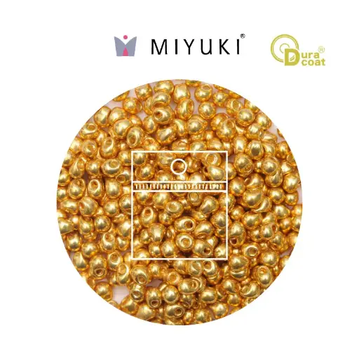 [24075] Miyuki drop beads 2.8mm DP4202 galvanized gold duracoat x 25g