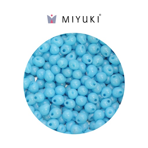 [19412] Miyuki drop beads 3.4mm DP0413 op turquoi blue x 500g