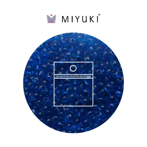 [16538] Miyuki drop beads 3.4mm DP0149 transp. aqua x 25g