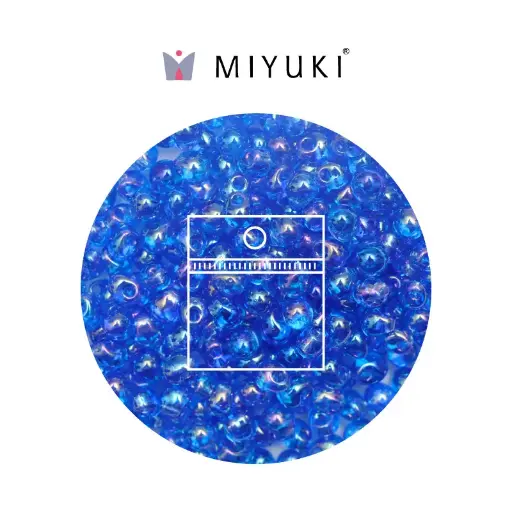 [16626] Miyuki drop beads 3.4mm DP0261 tran sapphire AB x 25g