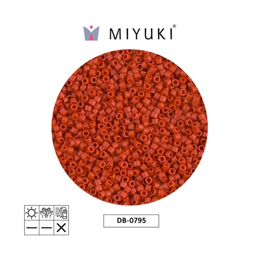 [15694] Miyuki delica 11/0 DB0795 matt op vermillion x 50gr