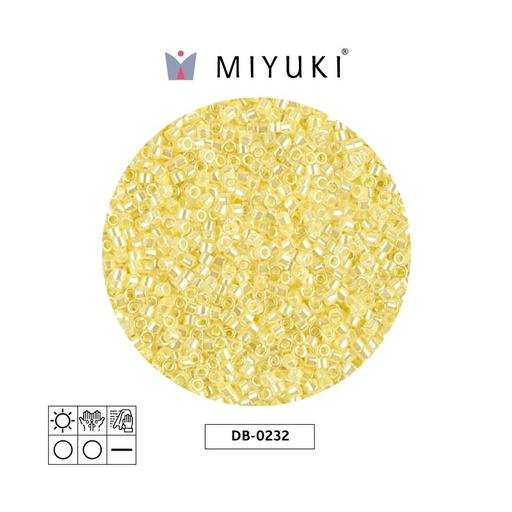 [17168] Miyuki delica 11/0 DB0232 lined paled yellow x 50g