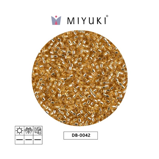 [20024] Miyuki delica 11/0 DB0042 gold lined crystal x 50g