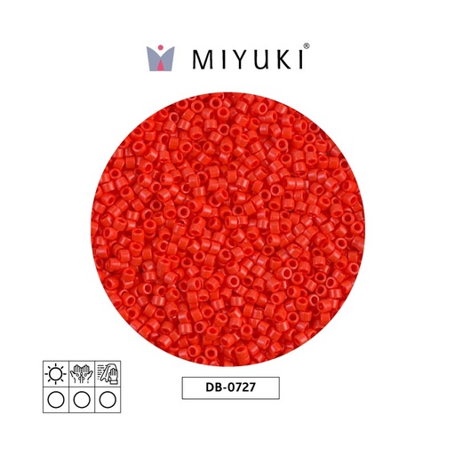 [22282] Miyuki delica 11/0 DB0727 opaque light siam x 50g