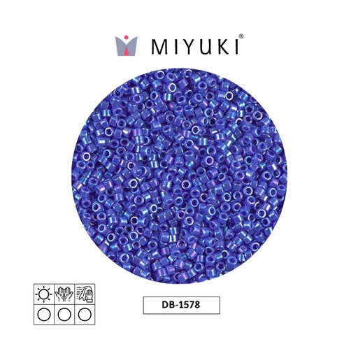 [11847] Miyuki delica 11/0 DB1578 opaque cyan blue AB x 50g