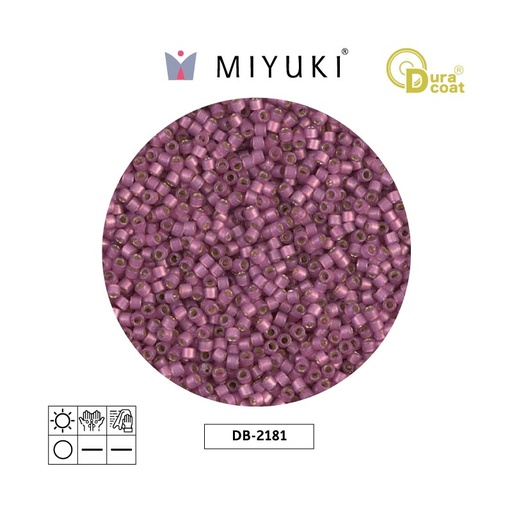 [32276] Miyuki delica 11/0 DB2181 silver lined rosebud matte x 50gr