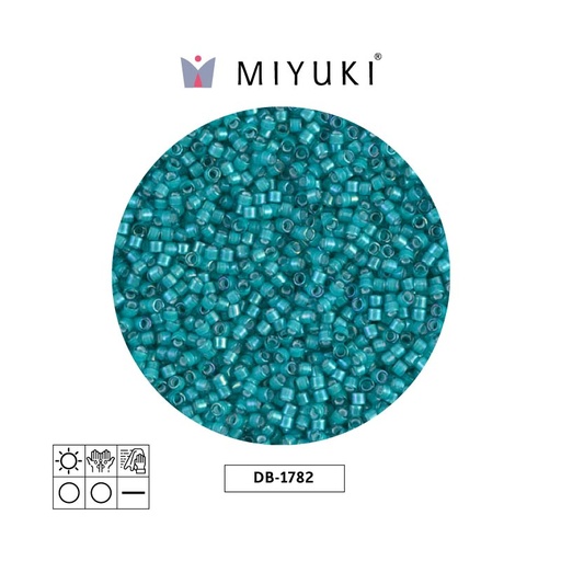 [23539] Miyuki delica 11/0 DB1782 white ld teal AB x 50g