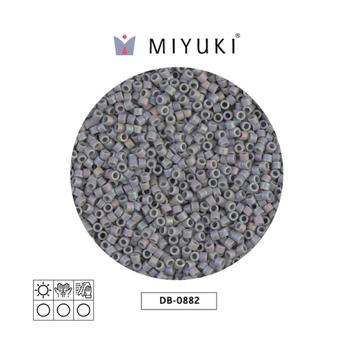 [11809] Miyuki delica 11/0 DB0882 matte op lt grey x 50g