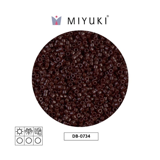 [22558] Miyuki delica 11/0 DB0734 op chocolate brown x 50g