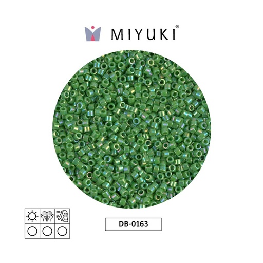 [13372] Miyuki delica 11/0 DB0163 opaque green AB x 50g